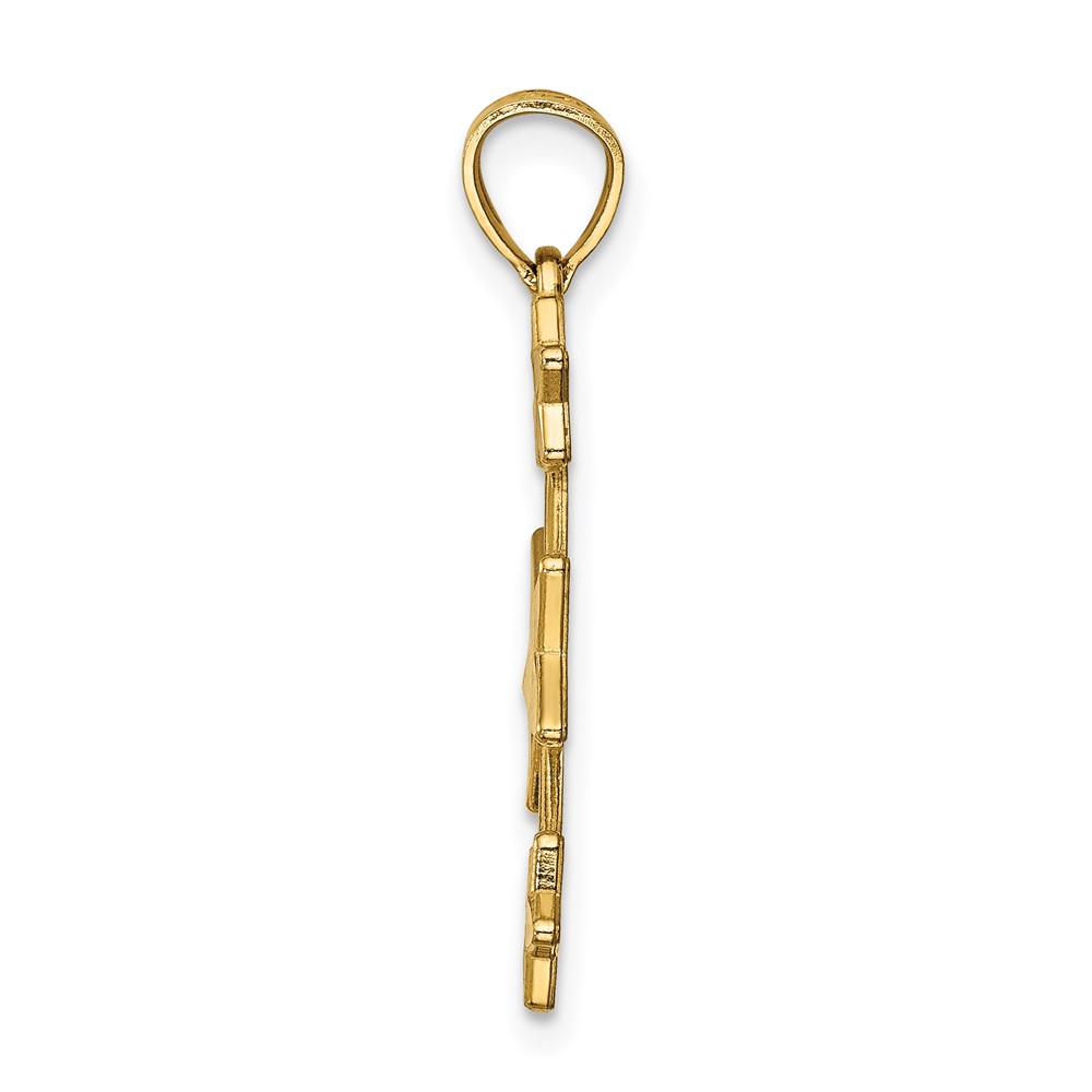 14K D/C Stars Pendant (C4755)