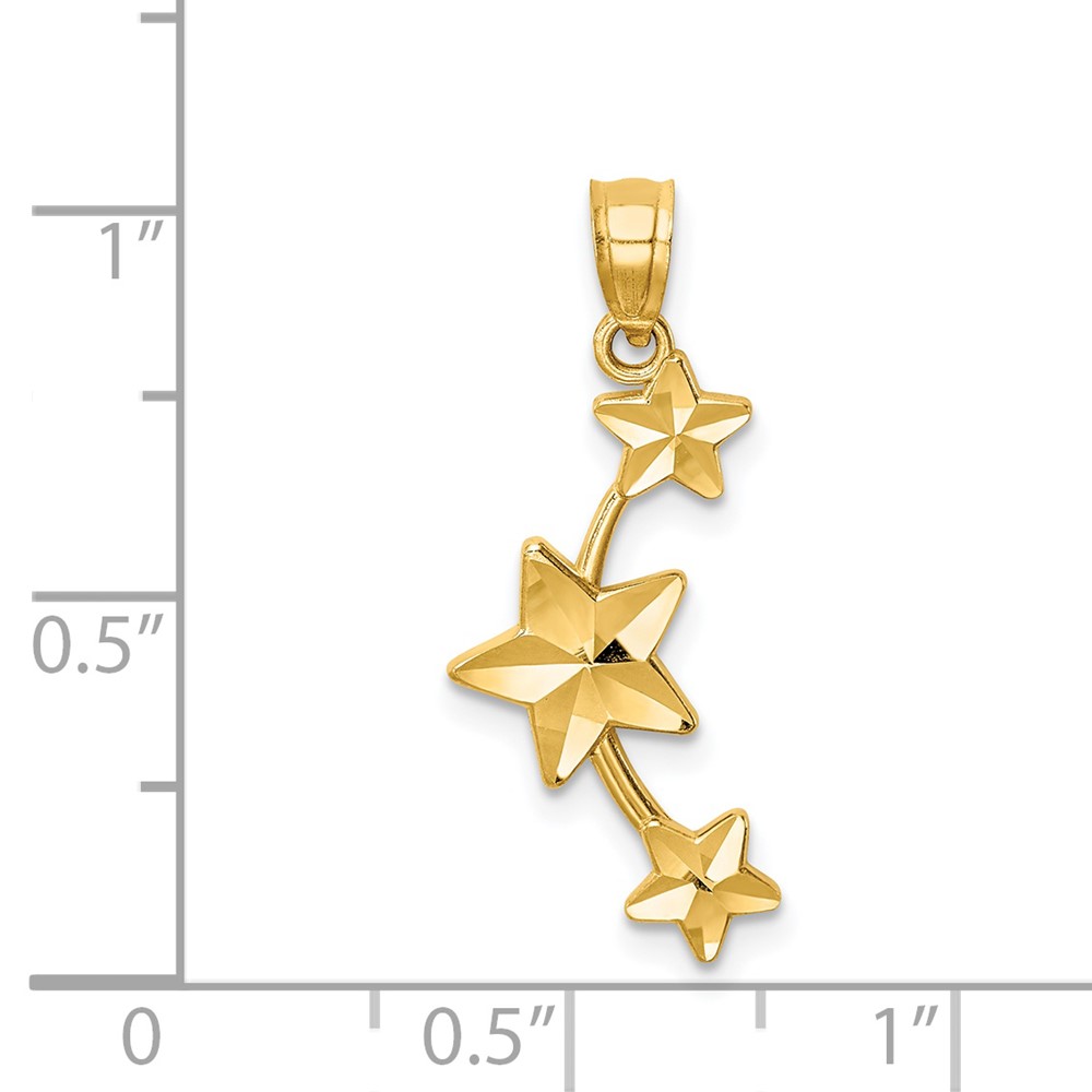 14K D/C Stars Pendant (C4755)