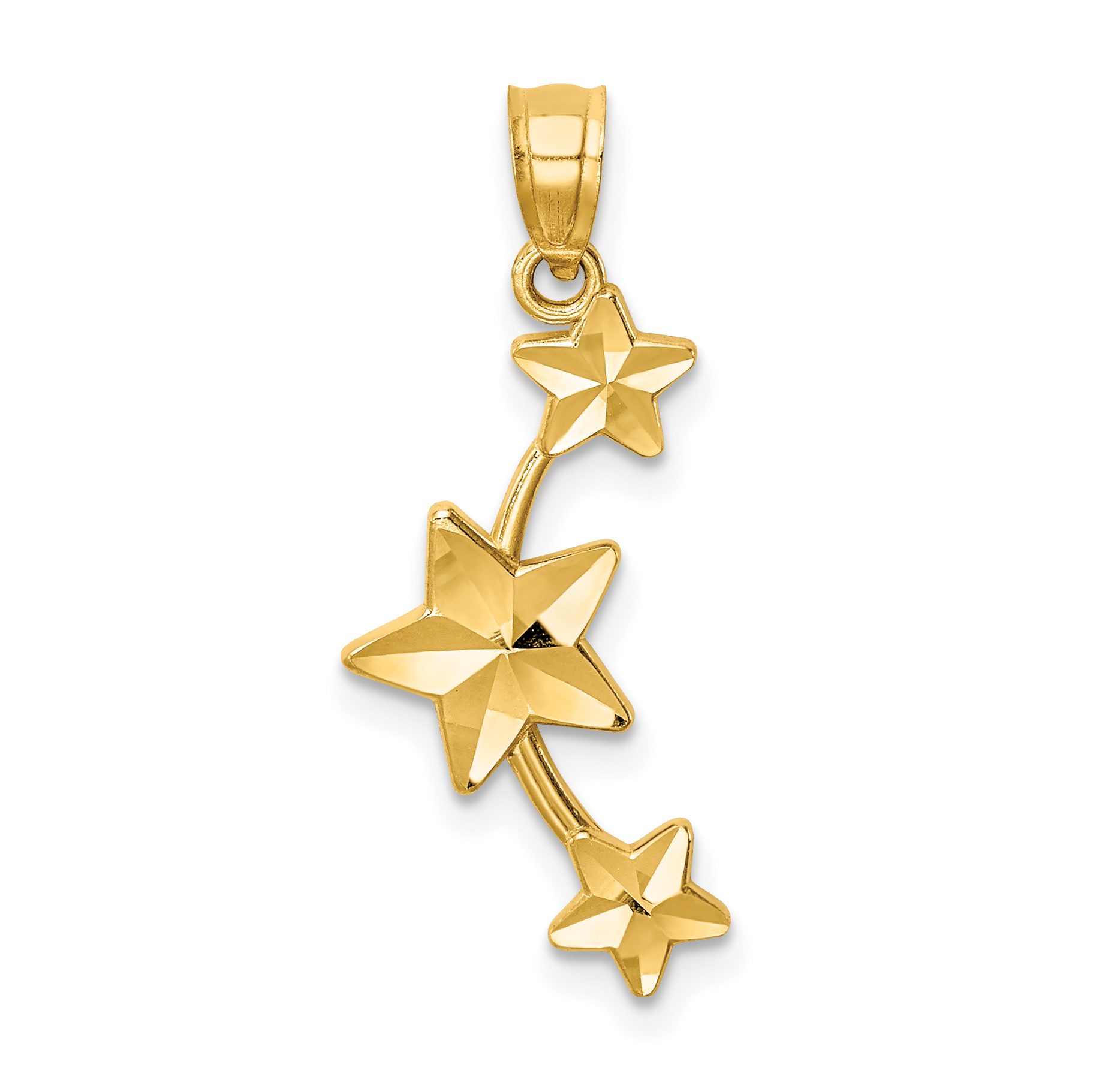 14K D/C Stars Pendant (C4755)