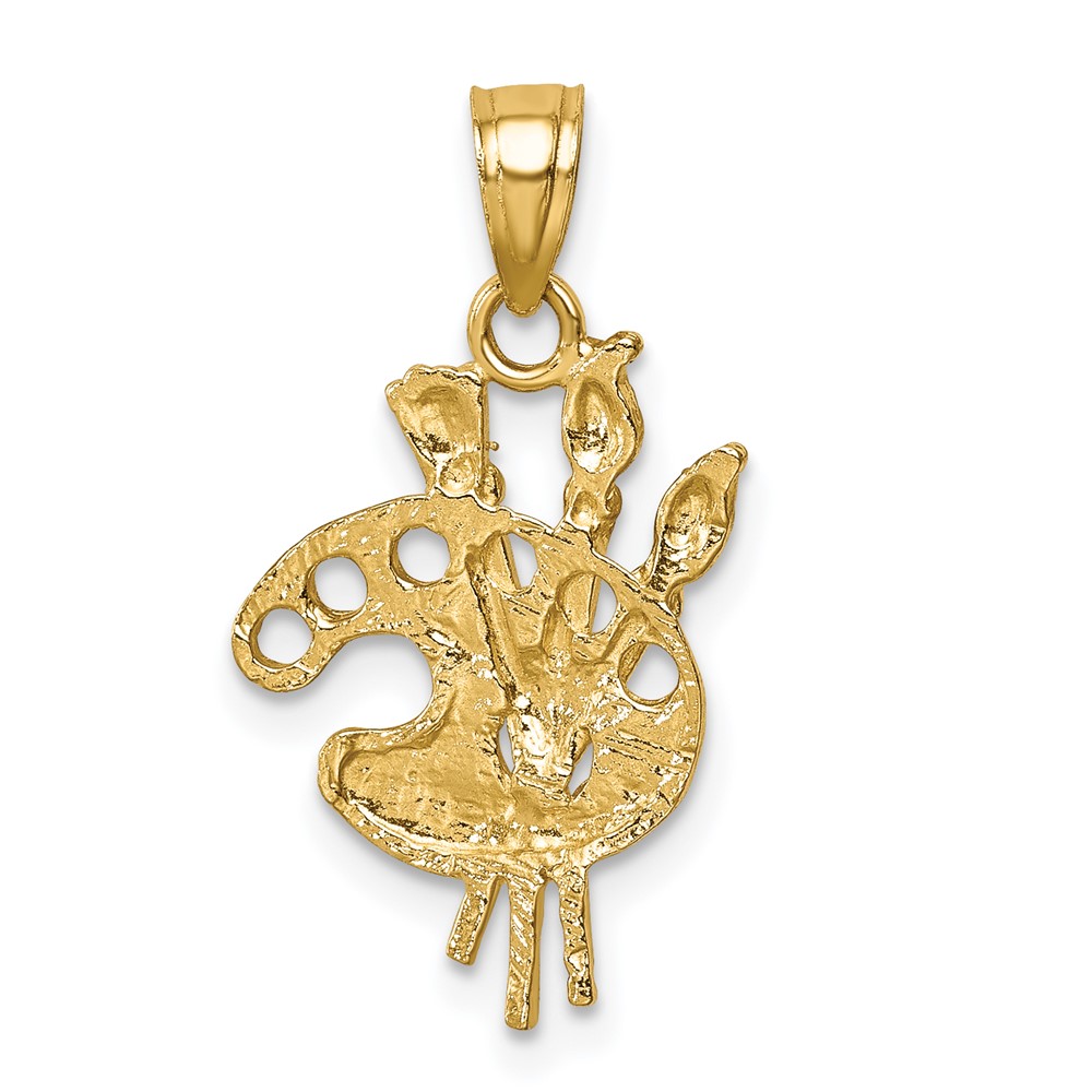 14K D/C Paint Palette Pendant (C4757)