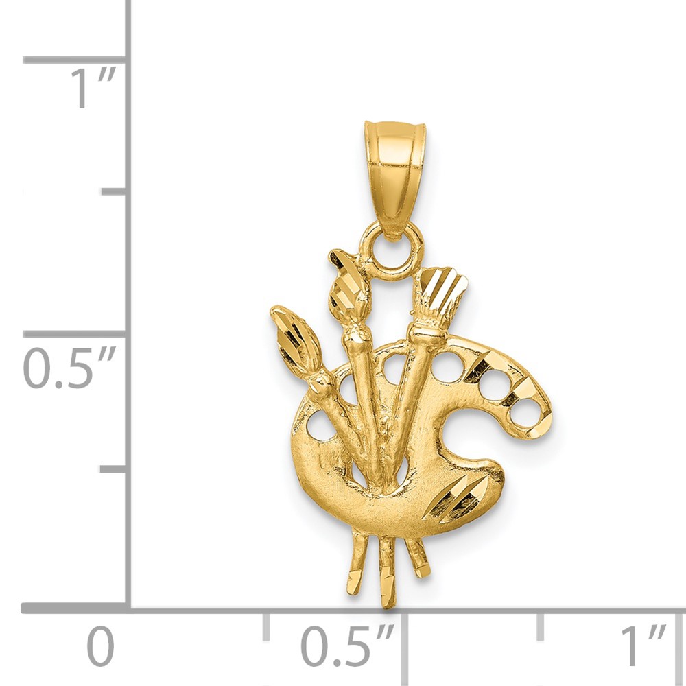 14K D/C Paint Palette Pendant (C4757)