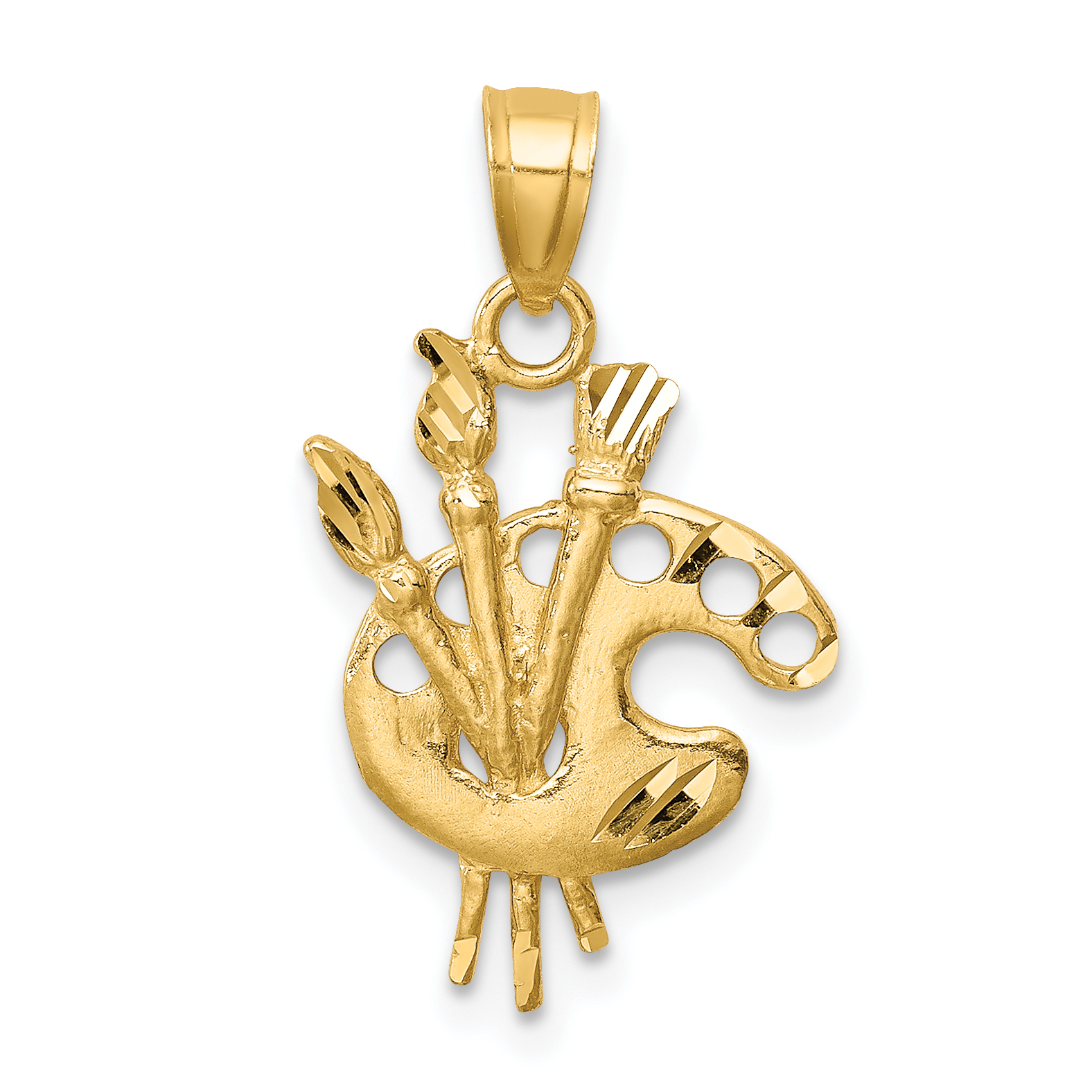 14K D/C Paint Palette Pendant (C4757)