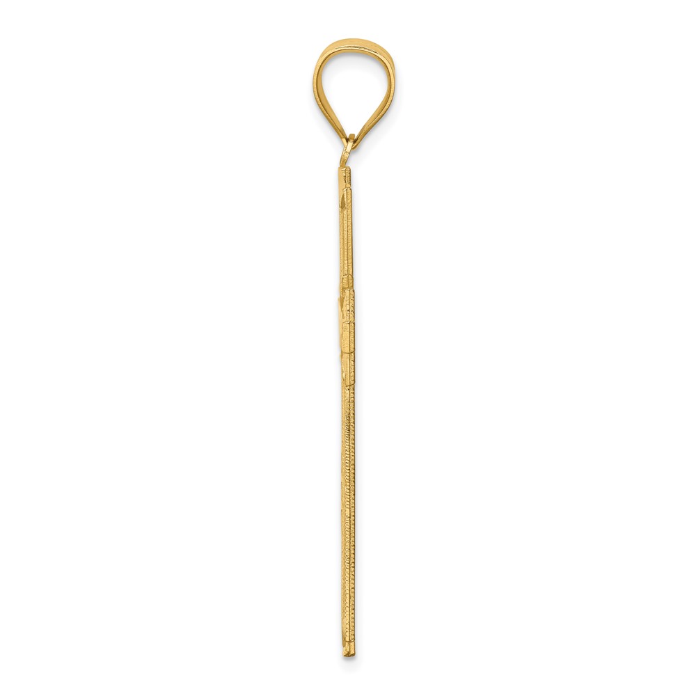 14K Diamond-cut Cross Pendant (C4759)