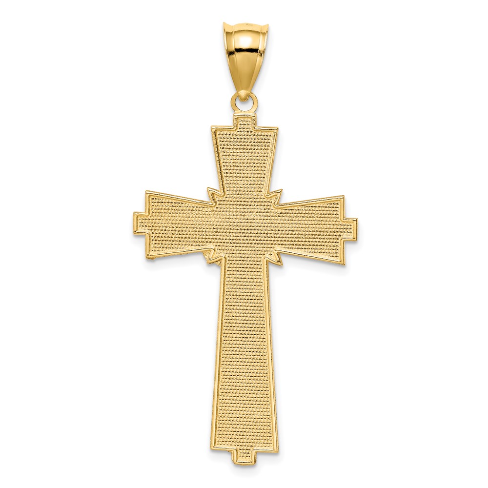 14K Diamond-cut Cross Pendant (C4759)