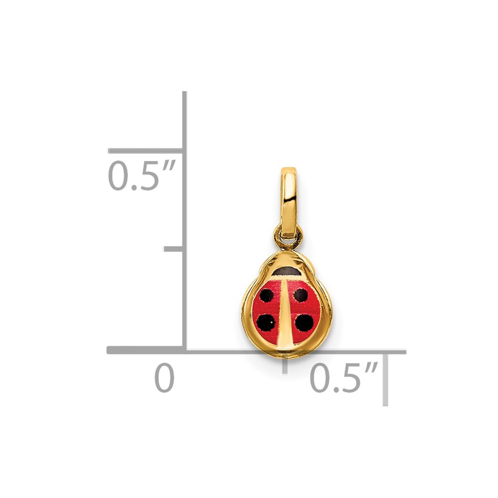 14K Enamel Ladybug Charm (C4786)