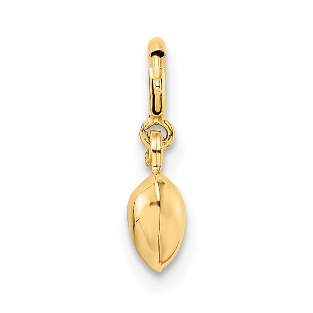 14K Polished Heart w/ Spring Ring Clasp Charm (C4826)