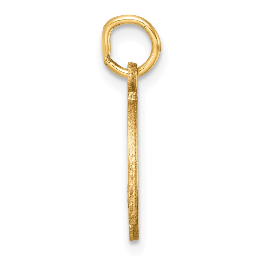 14K Diamond-cut Letter O Initial Charm (C4833O)