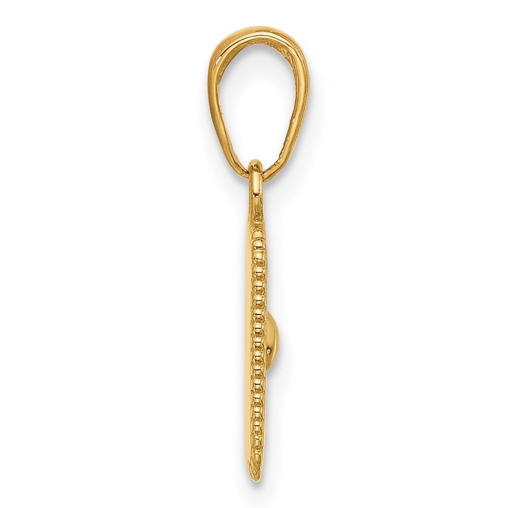 14K and White Rhodium Sun in Frame Pendant (C4887)