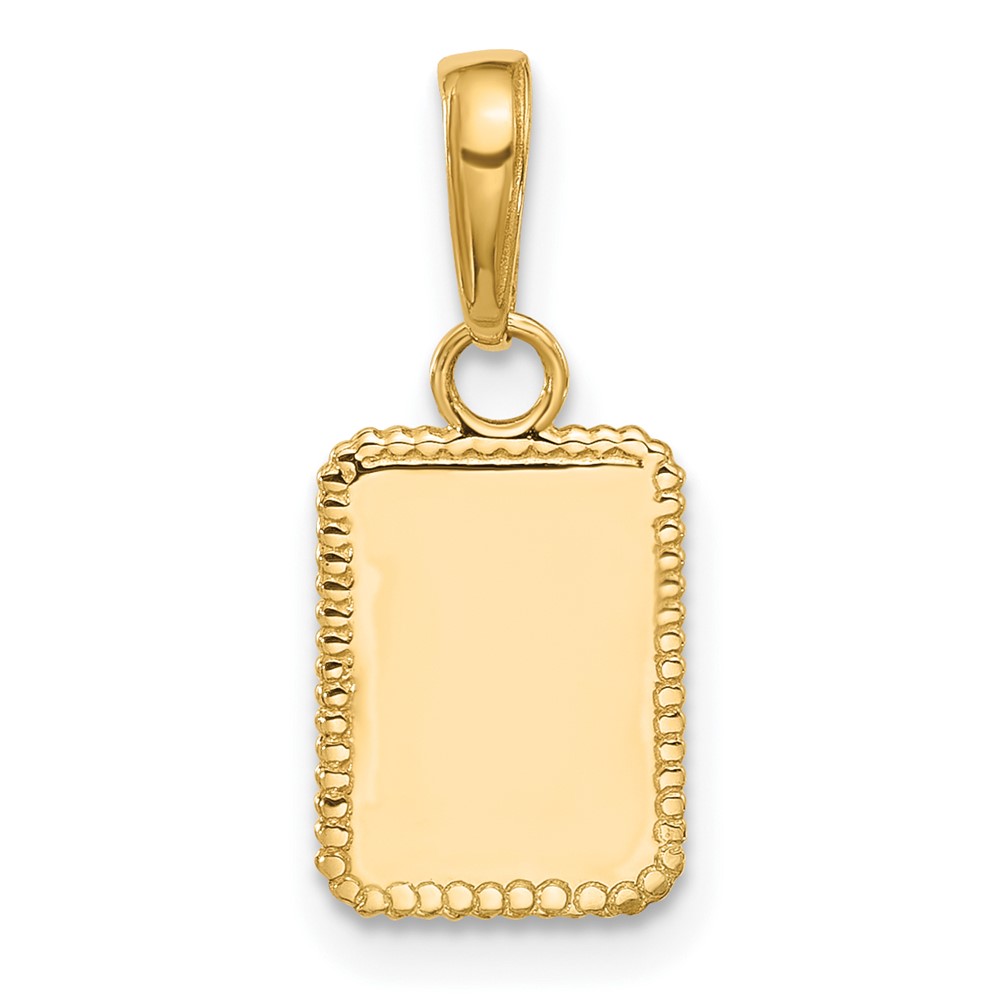 14K and White Rhodium Sun in Frame Pendant (C4887)