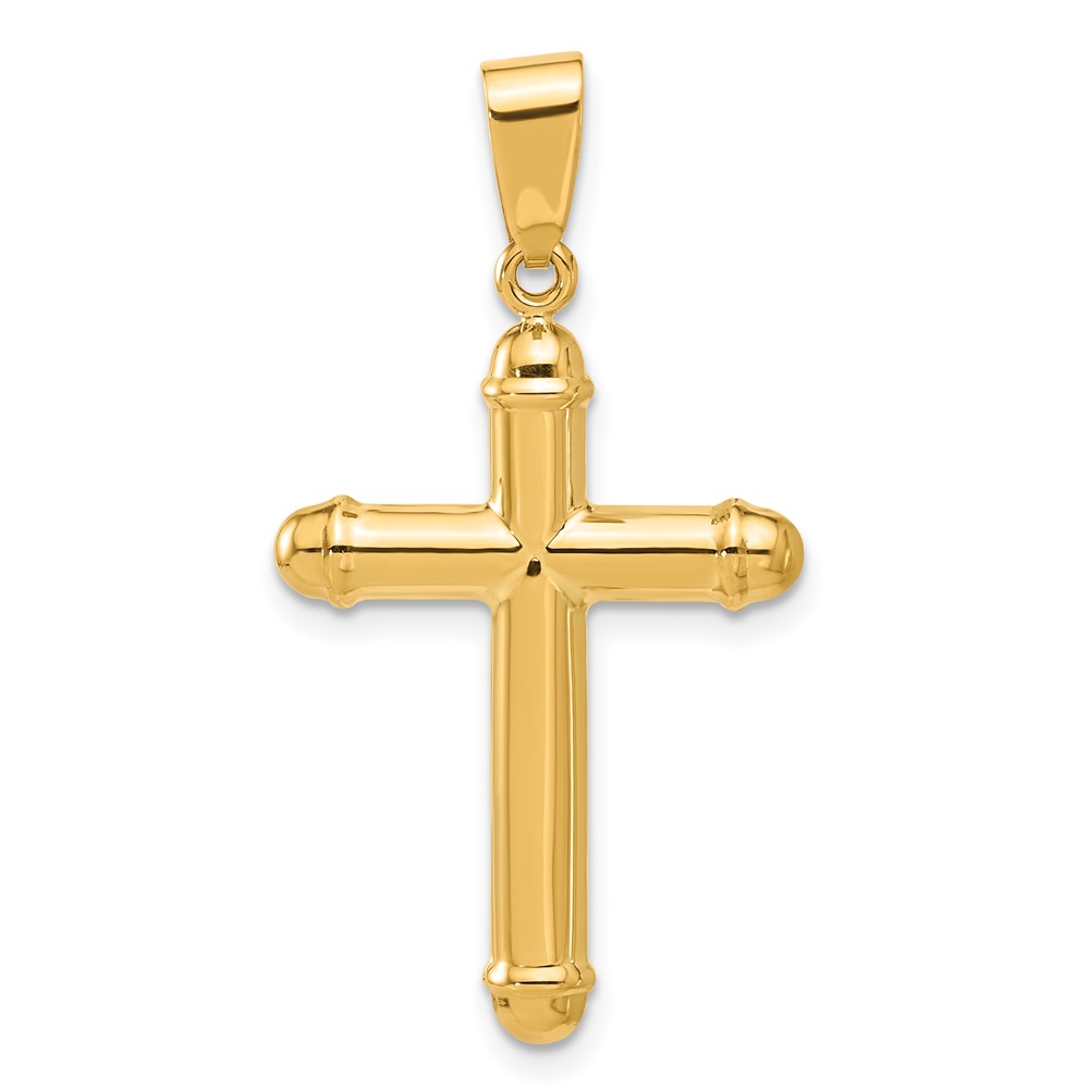14K Polished Cross Pendant (C4939)