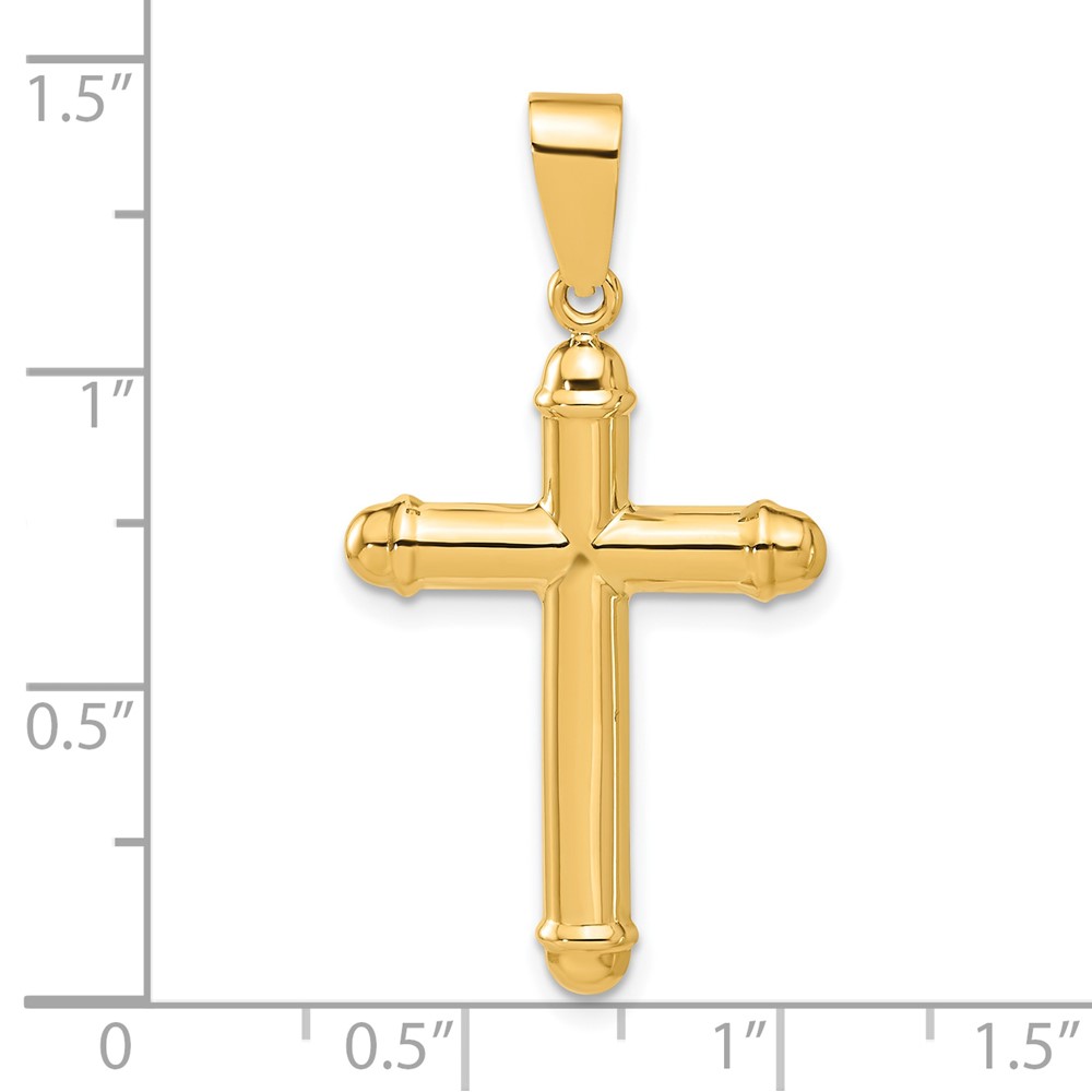 14K Polished Cross Pendant (C4939)