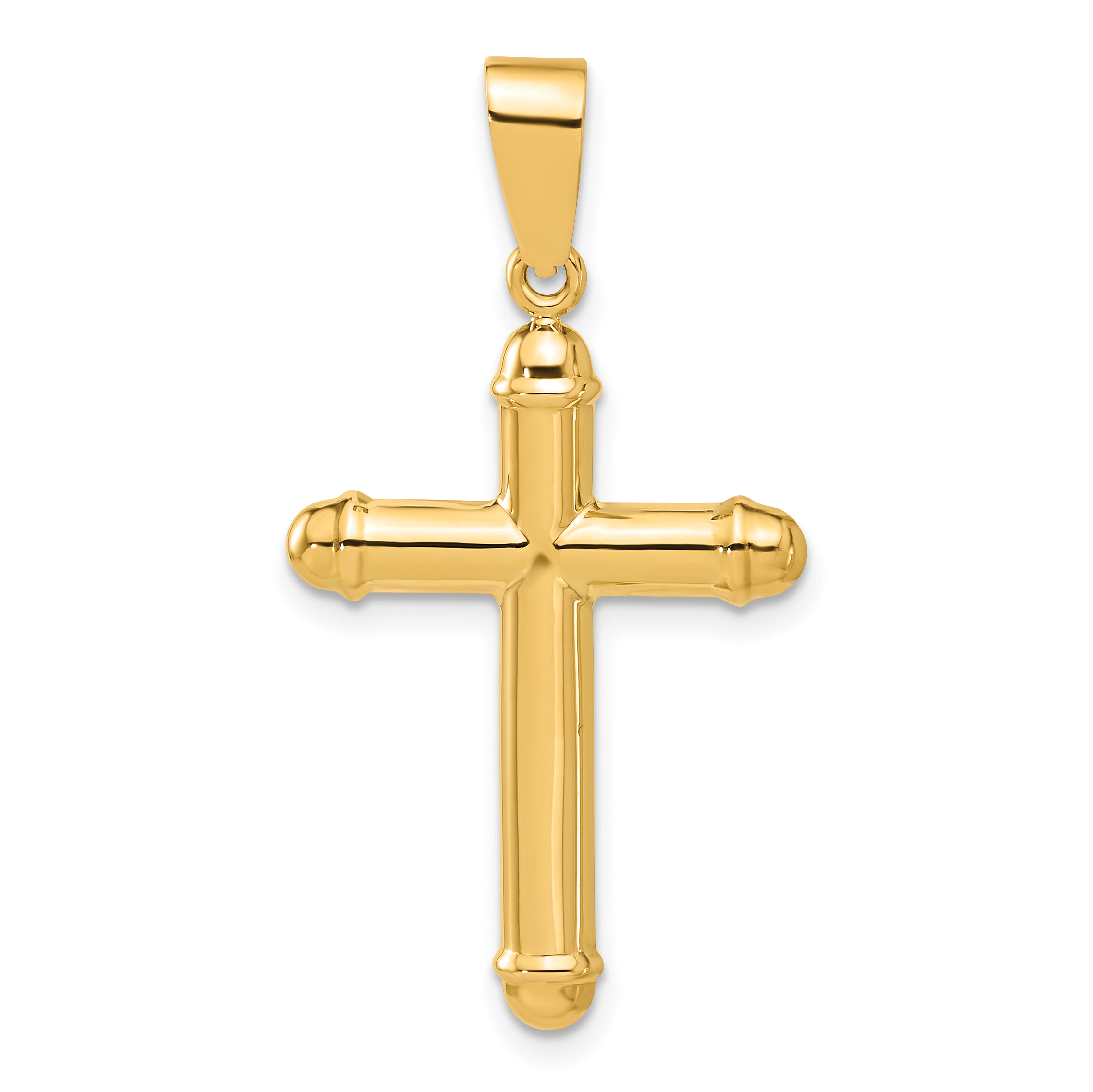 14K Polished Cross Pendant (C4939)