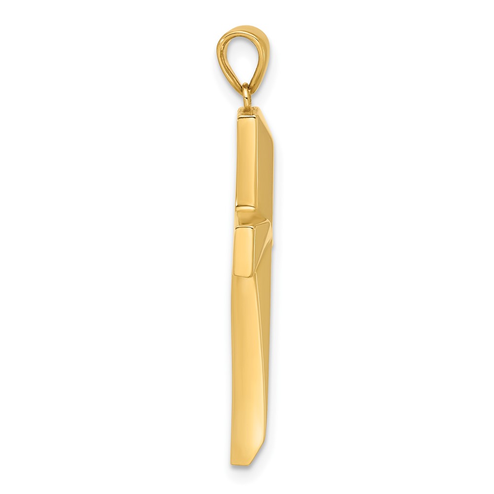 14K Polished Cross Pendant (C4943)
