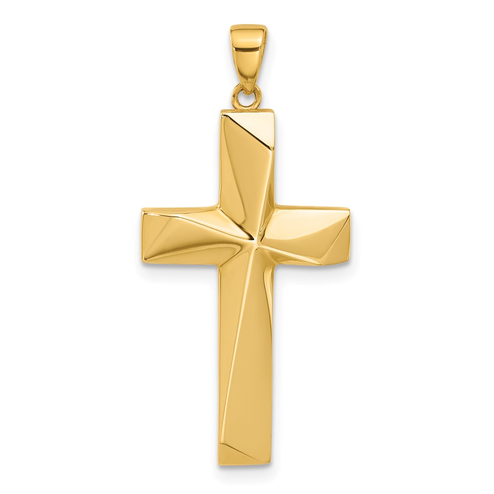 14K Polished Cross Pendant (C4943)
