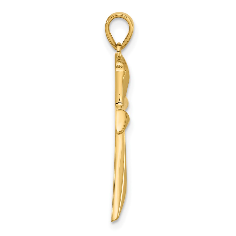 14K Polished Cross Pendant (C4946)