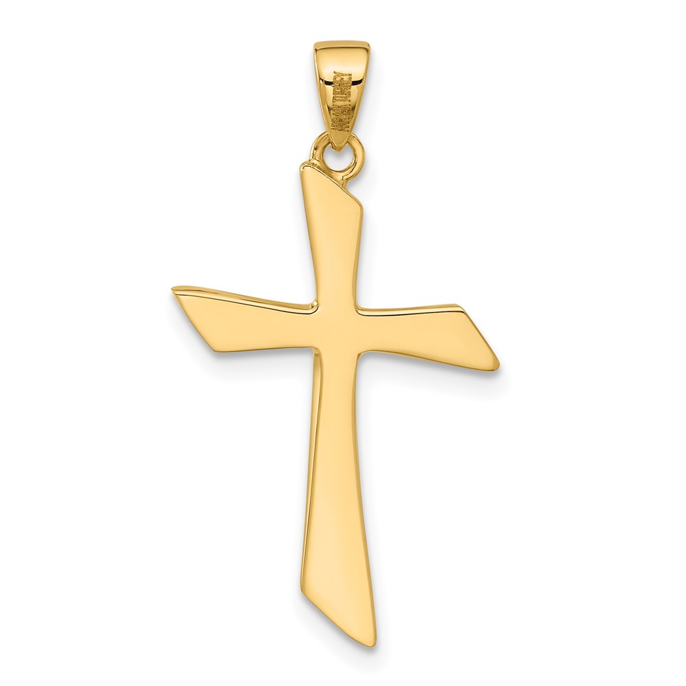 14K Polished Cross Pendant (C4946)
