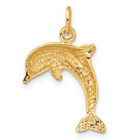 14K Yellow Gold Dolphin Charm view 3