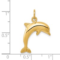 14K Yellow Gold Dolphin Charm view 4