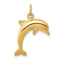 14K Yellow Gold Dolphin Charm view 1