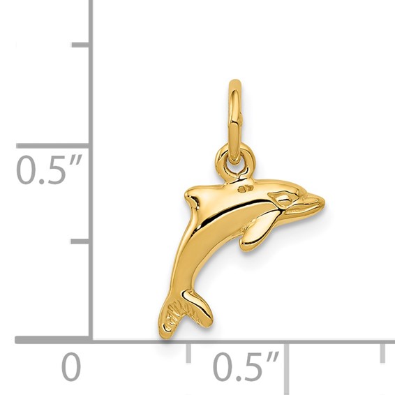 Gold Polished Dolphin Pendants