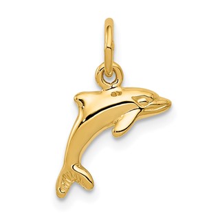 Gold Polished Dolphin Pendants