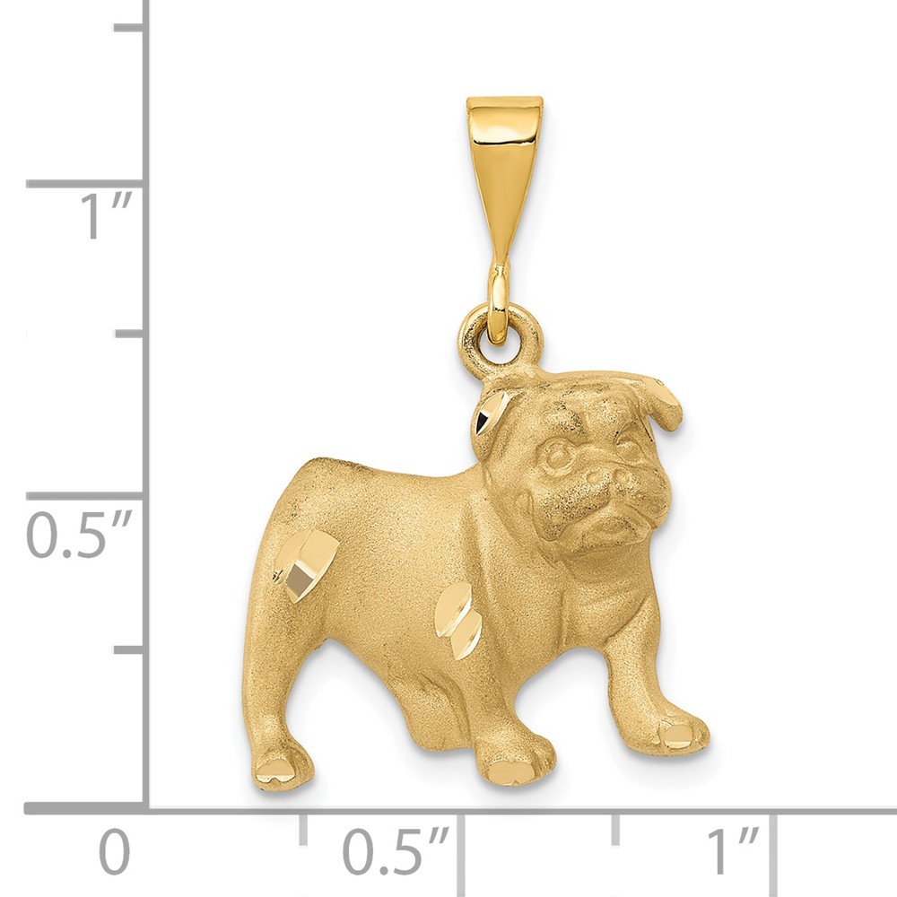 14k Bulldog Pendant (C522)