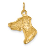 14K Yellow Gold Pointer Dog Charm view 3