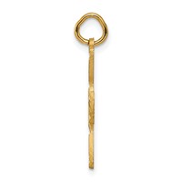 14K Yellow Gold Satin and Diamond-Cut Dove Cut-out Charm view 2