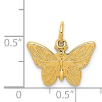 14K Yellow Gold Butterfly Charm view 4