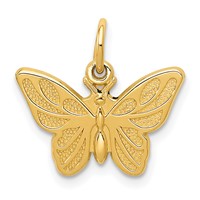 14K Yellow Gold Butterfly Charm view 1
