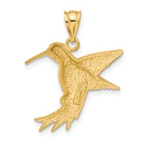 14K Yellow Gold Hummingbird Charm view 3
