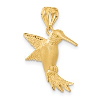 14K Yellow Gold Hummingbird Charm view 5