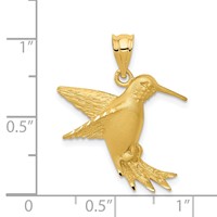 14K Yellow Gold Hummingbird Charm view 4