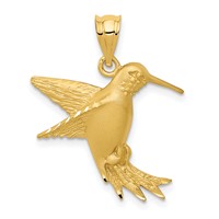 14K Yellow Gold Hummingbird Charm view 1