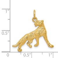 14K Yellow Gold Cheetah Charm view 4