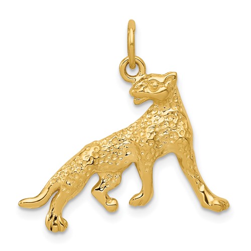 14K Yellow Gold Cheetah Charm