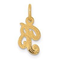 14KY Script Letter B Initial Charm view 3