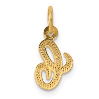 14KY Script Letter C Initial Charm view 3