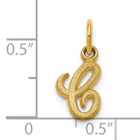 14KY Script Letter C Initial Charm view 4