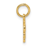 14K Yellow Gold Script Letter H Initial Charm view 2