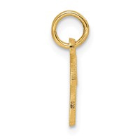 14K Yellow Gold Script Letter J Initial Charm view 2