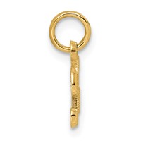 14K Yellow Gold Script Letter K Initial Charm view 2