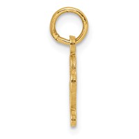 14K Yellow Gold Script Letter L Initial Charm view 2