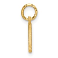 14K Yellow Gold Script Letter M Initial Charm view 2