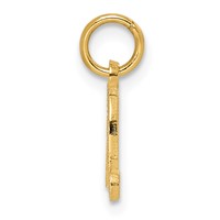 14K Yellow Gold Script Letter N Initial Charm view 2