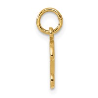14K Yellow Gold Script Letter P Initial Charm view 2