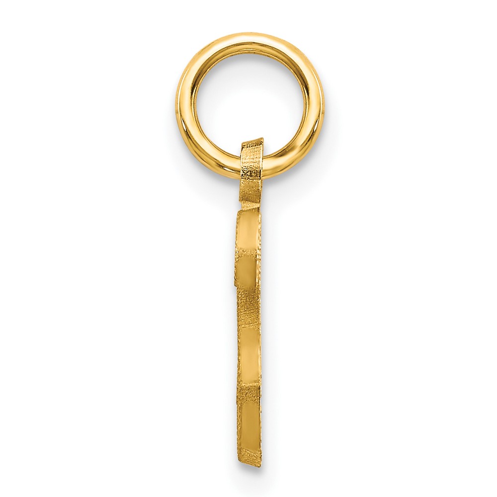 14KY Script Letter S Initial Charm (C564S)