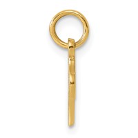 14K Yellow Gold Script Letter V Initial Charm view 2