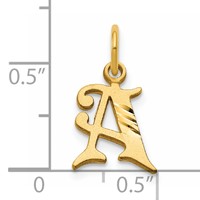 14K Letter a Initial Charm view 4