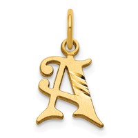 14K Letter a Initial Charm view 1